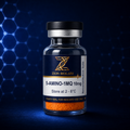 Zion Biolabs 5-Amino-1MQ 10mg research-use lyophilised vial on dark navy background